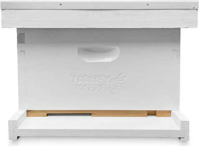 Alt view image 2 of 6 - Honey Keeper Beginner Beehive Kit, Fully Assembled and Painted Starter Set with Hive Body & 10 Frames, White