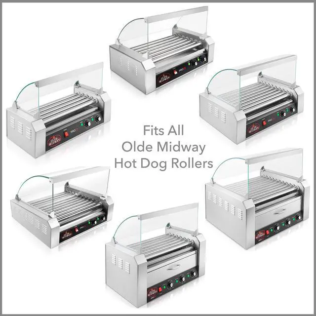 Alt view image 5 of 6 - Olde Midway (Set of 4) Replacement Bracket Clips for Hot Dog Roller Machine Glass Cover Sneeze Guards