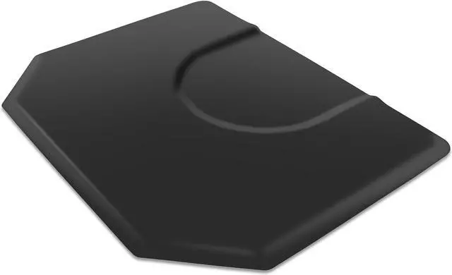 Alt view image 3 of 7 - saloniture 5 ft. x 4 ft. salon & barber shop chair antifatigue mat  black hexagon  1 in. thick