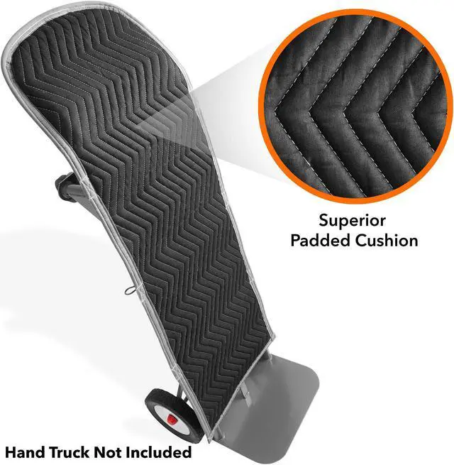 Alt view image 3 of 6 - Sure-Max Heavy Duty Round Top Hand Truck Dolly Cover, Woven Cotton/Polyester, 50" x 16", Black