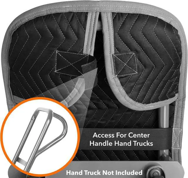 Alt view image 5 of 6 - Sure-Max Heavy Duty Round Top Hand Truck Dolly Cover, Woven Cotton/Polyester, 50" x 16", Black