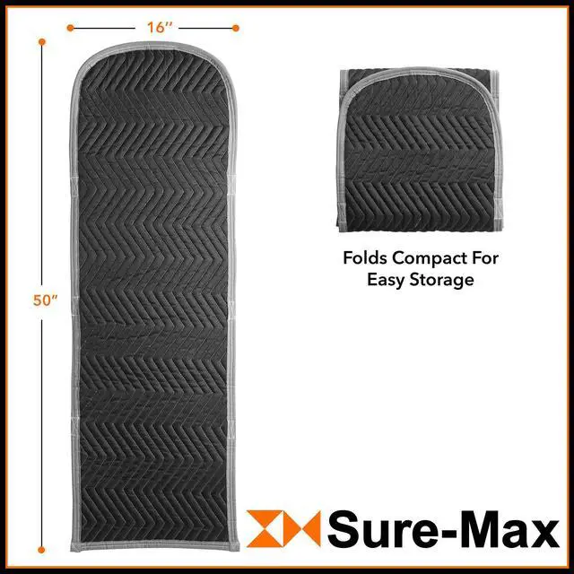 Alt view image 6 of 6 - Sure-Max Heavy Duty Round Top Hand Truck Dolly Cover, Woven Cotton/Polyester, 50" x 16", Black