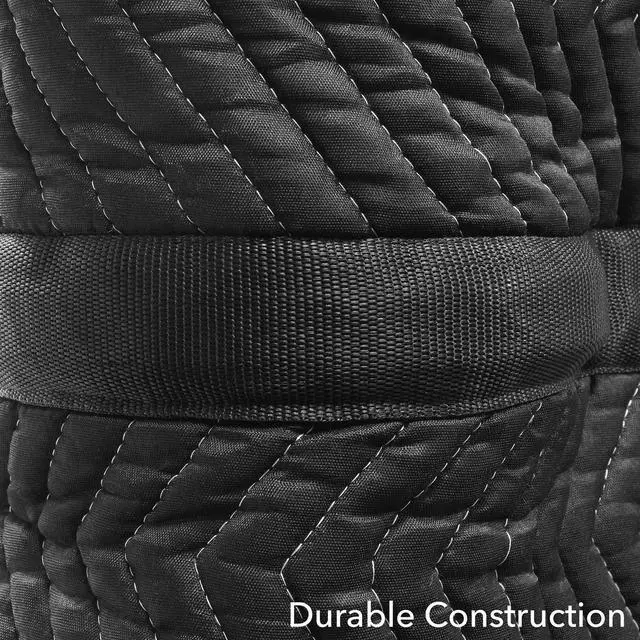 Alt view image 6 of 6 - Sure-Max Door Jamb Protector Pad with 3 Sewn-in Steel Spring Clips, 72"  x 24", Black