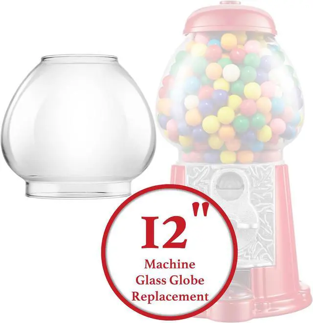 Alt view image 2 of 6 - 12-Inch Glass Globe for Gumball Machines - Replacement Bowl for Olde Midway Gumball Machines and Most 12-Inch Models