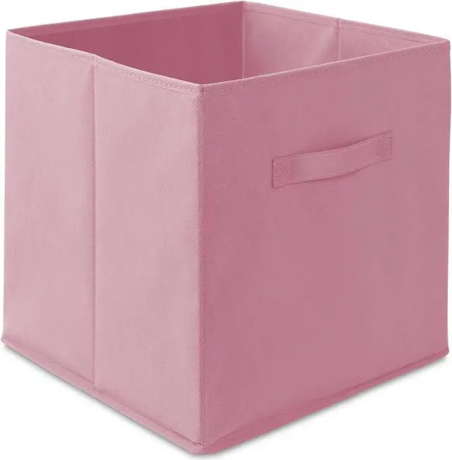 Alt view image 2 of 6 - Casafield Set of 6 Collapsible Fabric Cube Storage Bins, Light Pink - 13" Foldable Cloth Baskets for Shelves, Cubby Organizers & More