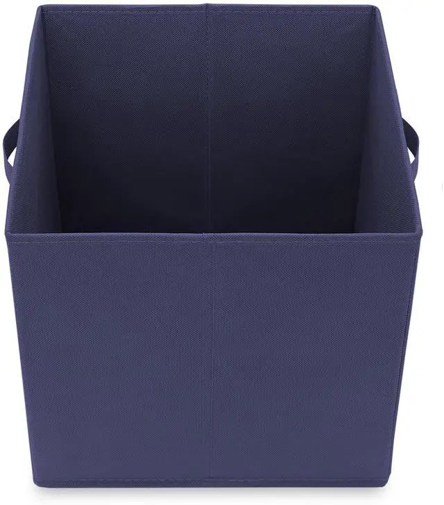 Alt view image 4 of 6 - Casafield Set of 6 Collapsible Fabric Cube Storage Bins, Navy Blue - 13" Foldable Cloth Baskets for Shelves, Cubby Organizers & More