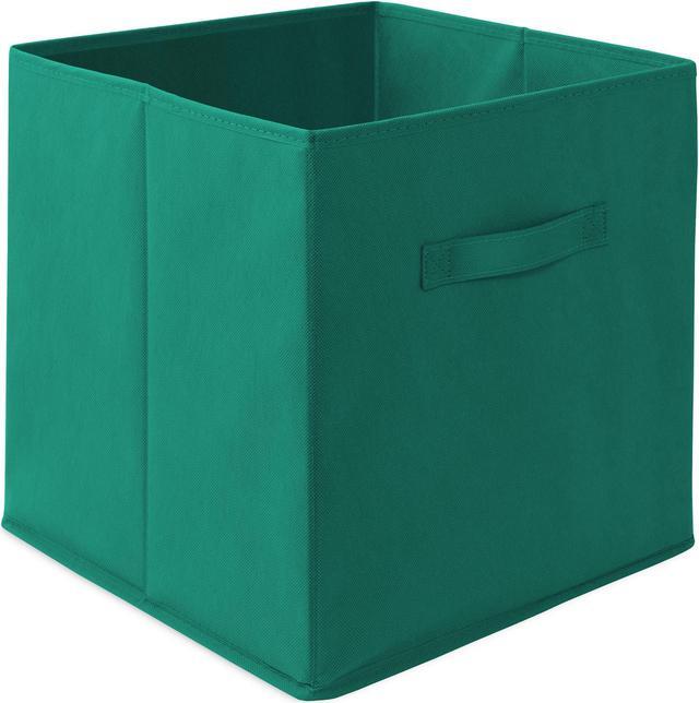Alt view image 2 of 2 - Casafield Set of 6 Collapsible Fabric Cube Storage Bins, Teal - 13" Foldable Cloth Baskets for Shelves, Cubby Organizers & More