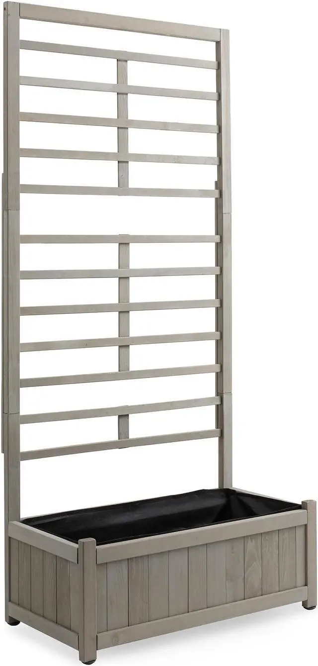 Main image of Casafield Wooden Climbing Planter Box - Raised Garden Bed with Trellis Plant Stand for Outdoor