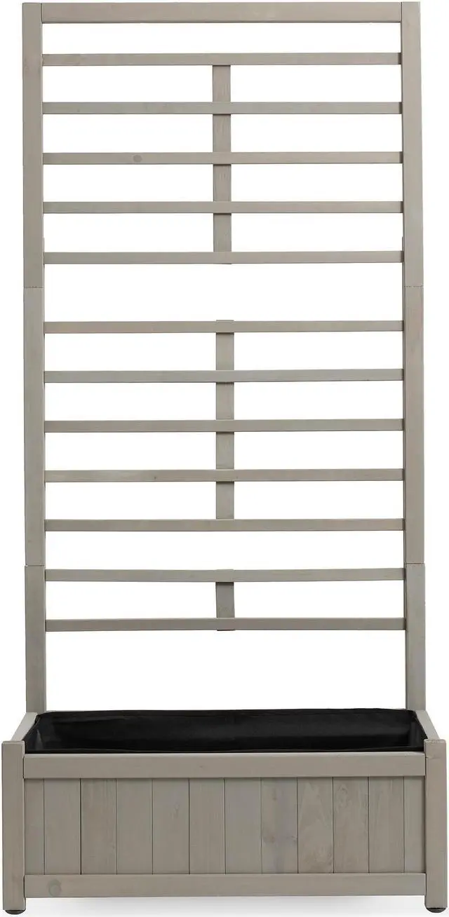 Alt view image 3 of 6 - Casafield Wooden Climbing Planter Box - Raised Garden Bed with Trellis Plant Stand for Outdoor