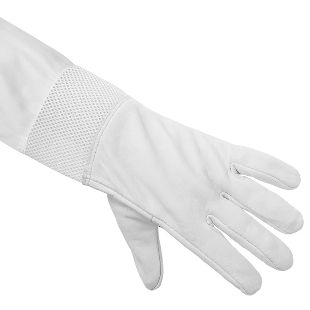 Alt view image 3 of 6 - Honey Keeper Beekeeping Gloves, Extra Large - Goatskin Leather with Ventilated Canvas Sleeve and Elastic Cuff