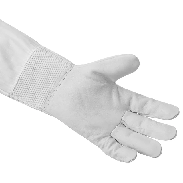 Alt view image 4 of 6 - Honey Keeper Beekeeping Gloves, Extra Large - Goatskin Leather with Ventilated Canvas Sleeve and Elastic Cuff