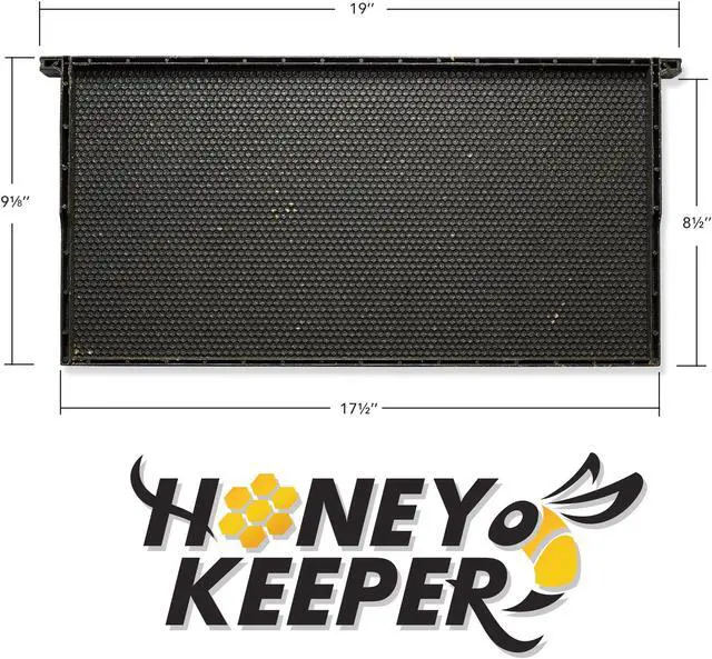 Alt view image 3 of 6 - Honey Keeper  9" Black Plastic Beeswax Coated Bee Frame and Foundation Body, 10 Pack
