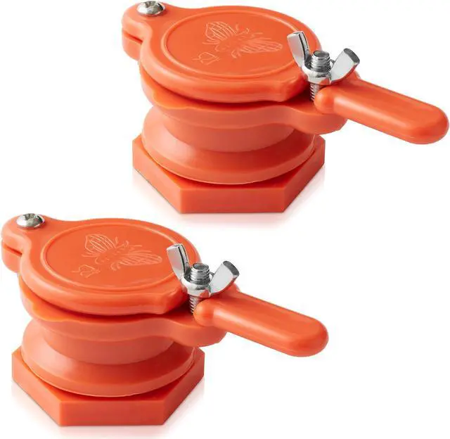 Alt view image 2 of 6 - Honey Keeper Pack of 2 Honey Gate Valves for Extracting - Plastic Gate Beekeeping Tool