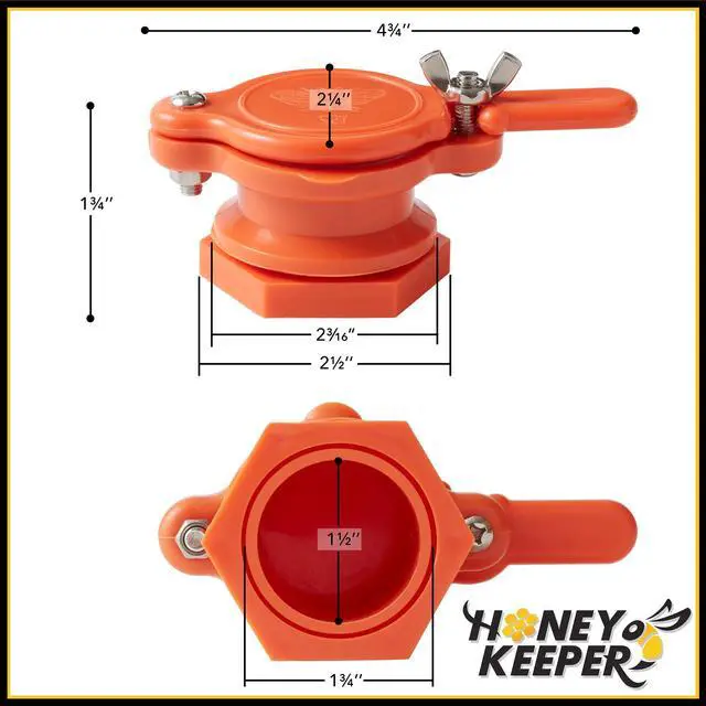 Alt view image 5 of 6 - Honey Keeper Pack of 2 Honey Gate Valves for Extracting - Plastic Gate Beekeeping Tool