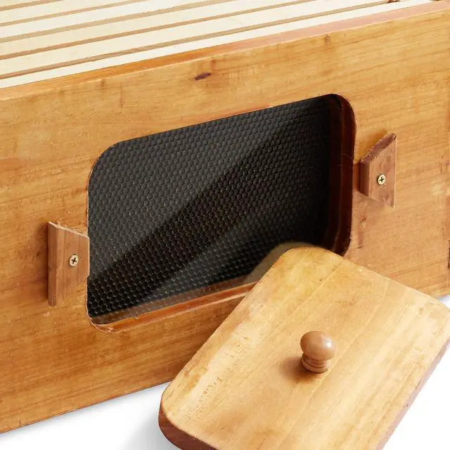 Alt view image 2 of 6 - Honey Keeper Deep Brood Box with Window, 100% Beeswax Coated Beehive Kit with 10 Wooden Frames and Waxed Foundations for Langstroth Beekeeping