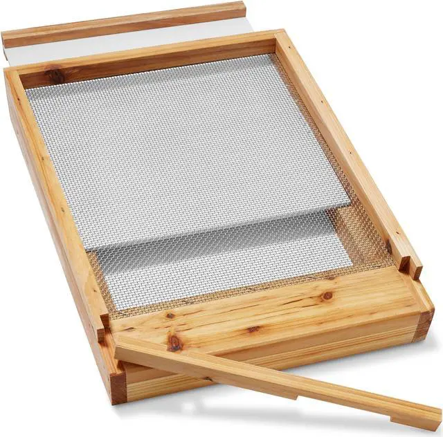 Main image of Honey Keeper 10 Frame Beehive Screened Bottom Board Dipped in 100% Beeswax for Langstroth Beekeeping