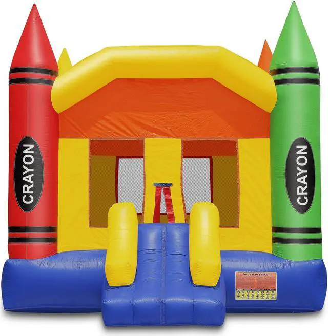 Alt view image 2 of 6 - Cloud 9 Commercial Grade Crayon Castle Bounce House with Blower - 100% PVC 17' x 13' Inflatable Bouncer