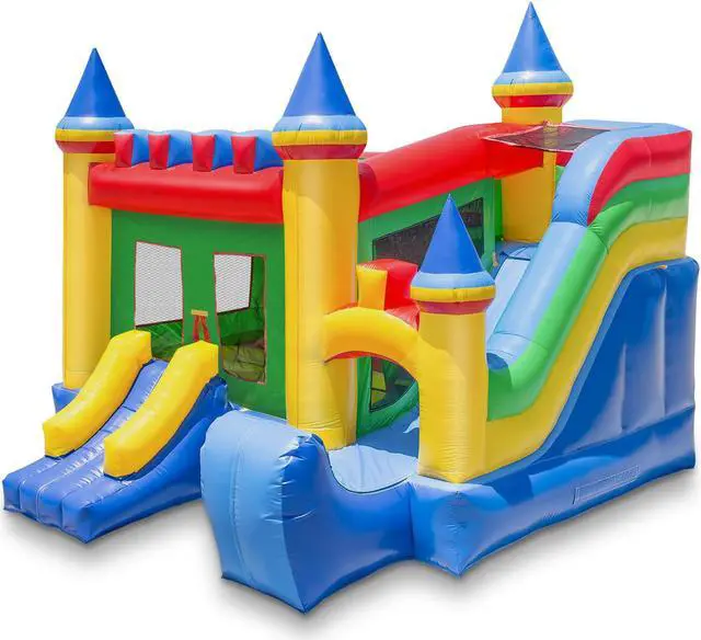 Main image of Cloud 9 Commercial Grade Castle Bounce House with Slide - 100% PVC 16' x 17' Bouncer - Inflatable Only