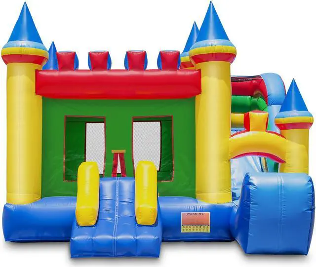 Alt view image 3 of 6 - Cloud 9 Commercial Grade Castle Bounce House with Slide - 100% PVC 16' x 17' Bouncer - Inflatable Only