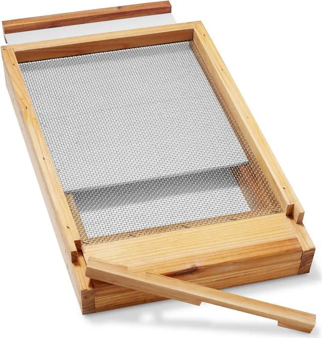 Main image of Honey Keeper 8 Frame Beehive Screened Bottom Board Dipped in 100% Beeswax for Langstroth Beekeeping