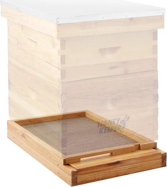 Alt view image 3 of 6 - Honey Keeper 8 Frame Beehive Screened Bottom Board Dipped in 100% Beeswax for Langstroth Beekeeping