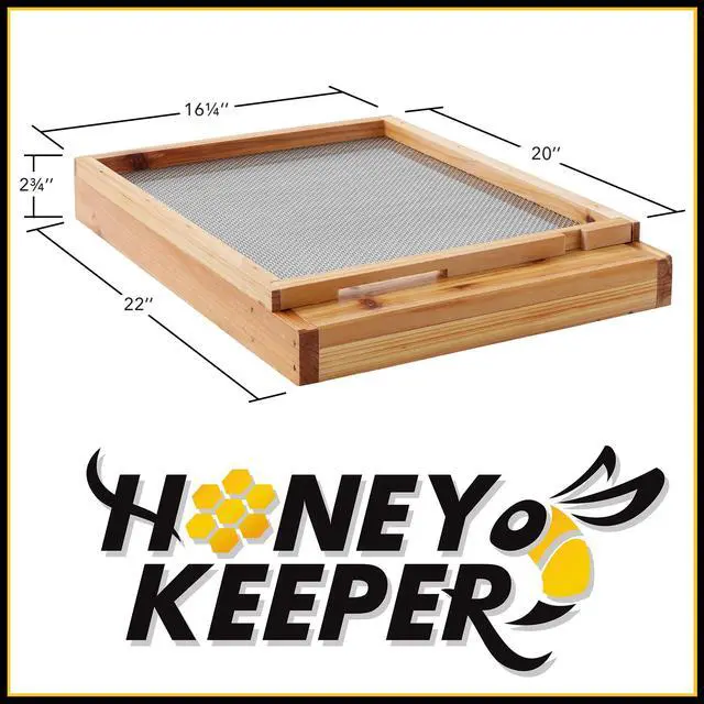 Alt view image 6 of 6 - Honey Keeper 8 Frame Beehive Screened Bottom Board Dipped in 100% Beeswax for Langstroth Beekeeping