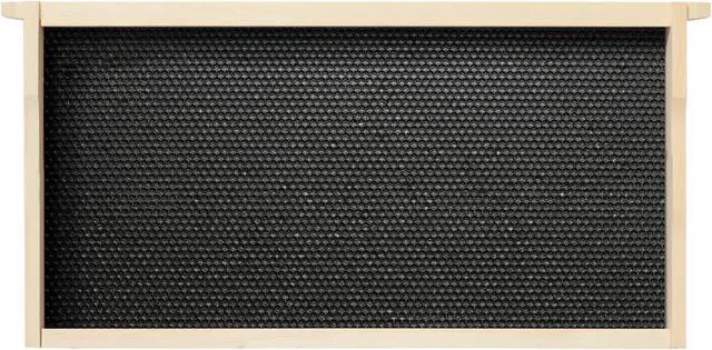 Alt view image 4 of 6 - Honey Keeper 100% Beeswax Beehive 10 Frame Kit Super Box and 10 Deep Frames with Foundations for Langstroth Beekeeping