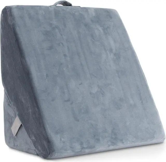 Alt view image 2 of 6 - Made Medical Bed Wedge Pillow for Sleeping - 7 in 1 Folding Memory Foam Cushion, Body Positioner, Back Support for Surgery, Acid Reflux, Anti Snoring - Grey