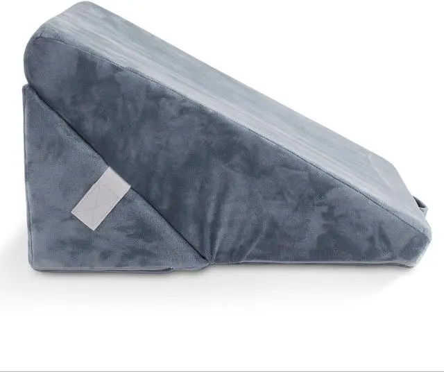 Alt view image 4 of 6 - Made Medical Bed Wedge Pillow for Sleeping - 7 in 1 Folding Memory Foam Cushion, Body Positioner, Back Support for Surgery, Acid Reflux, Anti Snoring - Grey