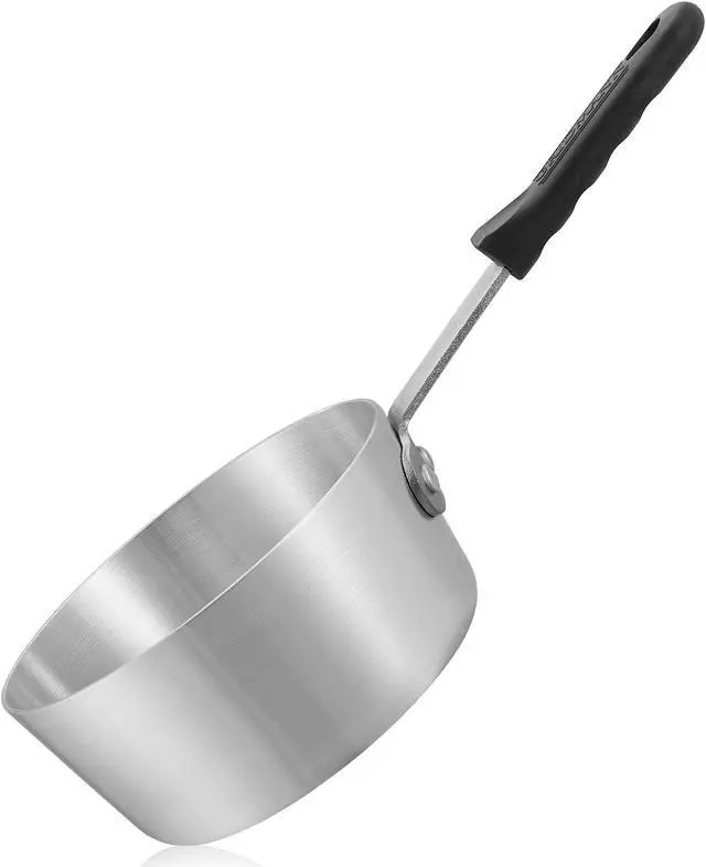 Alt view image 4 of 6 - GRIDMANN 1.5-Quart Tapered Aluminum Sauce Pan with Silicone Handle, NSF Listed Heavy Duty Professional Cookware