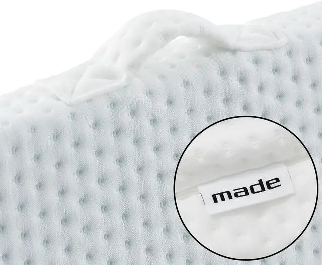 Alt view image 6 of 6 - Made Medical Bed Wedge Pillow - 8" Leg Elevation Body Positioner with Memory Foam for Legs, Knee, Ankle, Lower Back Support, Acid Reflux - White Cover