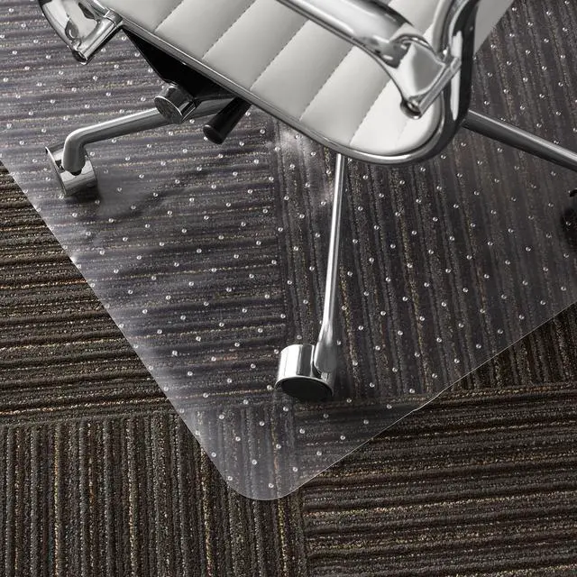 Alt view image 5 of 5 - WorkOnIt 36" x 48" x2.2mm Thick Office Chair Desk Floor Mat for Low Pile Carpet, Clear