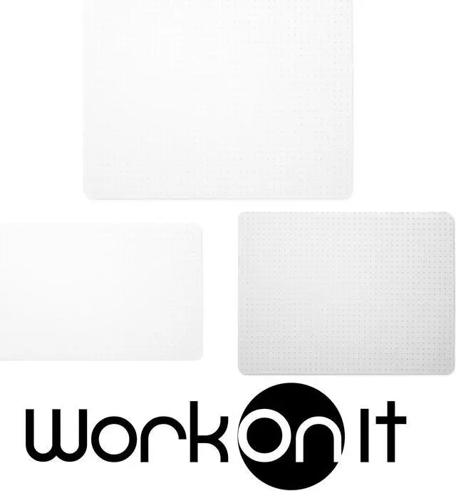 Alt view image 4 of 5 - WorkOnIt 36" x 48" x2.2mm Thick Office Chair Desk Floor Mat for Low Pile Carpet, Clear