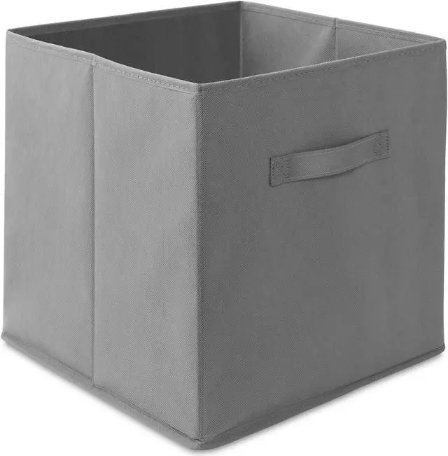 Alt view image 2 of 6 - Casafield Set of 12 Collapsible Fabric Cube Storage Bins, Gray - 13" Foldable Cloth Baskets for Shelves, Cubby Organizers & More
