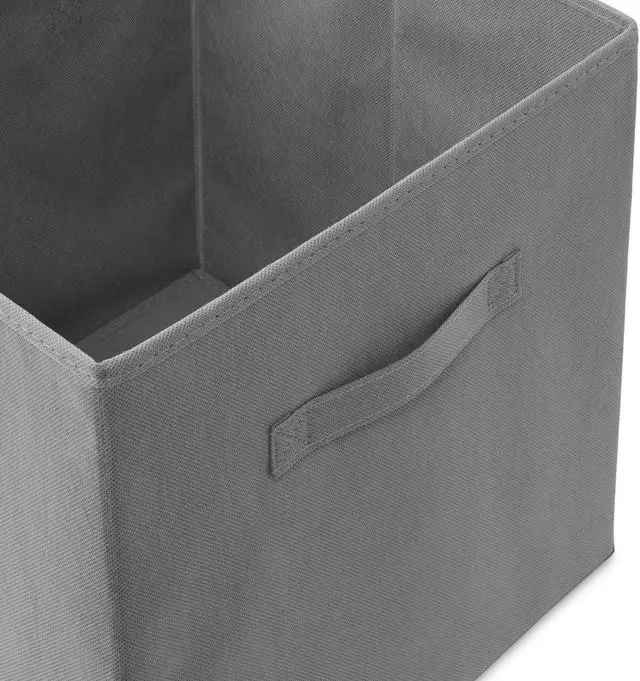 Alt view image 3 of 6 - Casafield Set of 12 Collapsible Fabric Cube Storage Bins, Gray - 13" Foldable Cloth Baskets for Shelves, Cubby Organizers & More