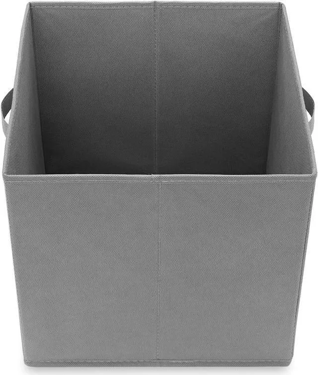Alt view image 4 of 6 - Casafield Set of 12 Collapsible Fabric Cube Storage Bins, Gray - 13" Foldable Cloth Baskets for Shelves, Cubby Organizers & More
