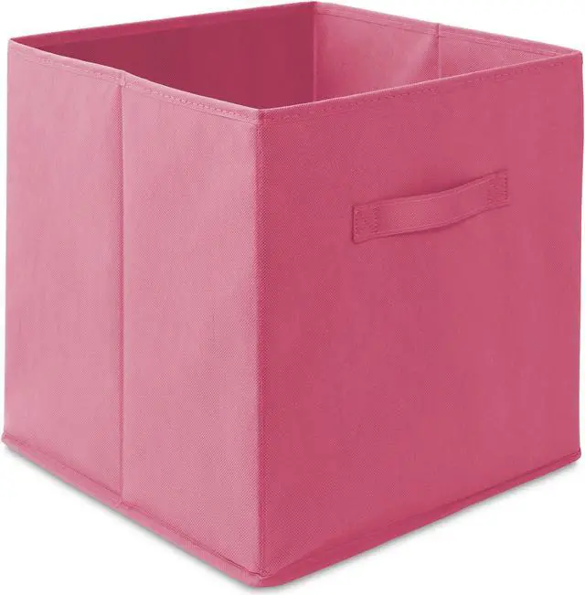 Alt view image 2 of 6 - Casafield Set of 12 Collapsible Fabric Cube Storage Bins, Hot Pink - 13" Foldable Cloth Baskets for Shelves, Cubby Organizers & More