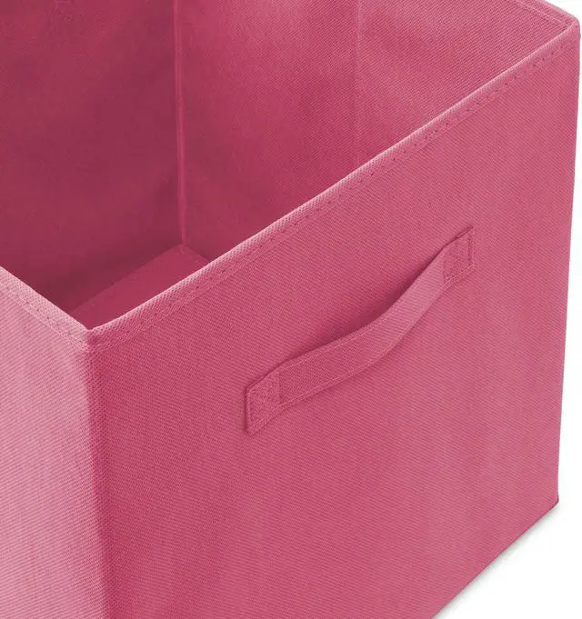 Alt view image 3 of 6 - Casafield Set of 12 Collapsible Fabric Cube Storage Bins, Hot Pink - 13" Foldable Cloth Baskets for Shelves, Cubby Organizers & More
