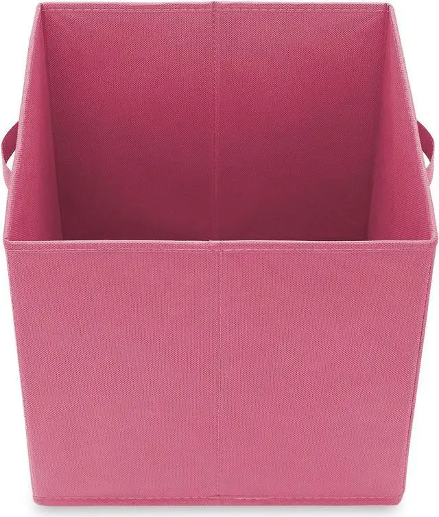 Alt view image 4 of 6 - Casafield Set of 12 Collapsible Fabric Cube Storage Bins, Hot Pink - 13" Foldable Cloth Baskets for Shelves, Cubby Organizers & More