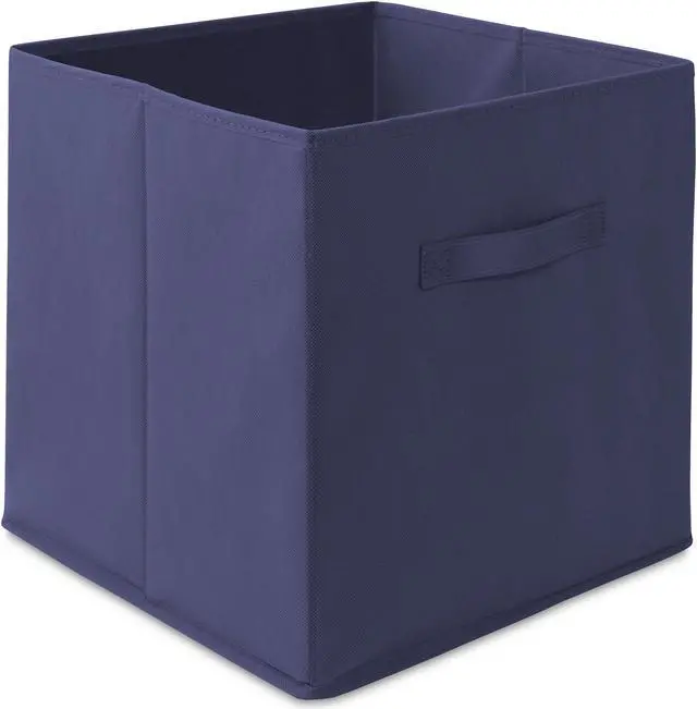 Alt view image 2 of 6 - Casafield Set of 12 Collapsible Fabric Cube Storage Bins, Navy Blue - 13" Foldable Cloth Baskets for Shelves, Cubby Organizers & More