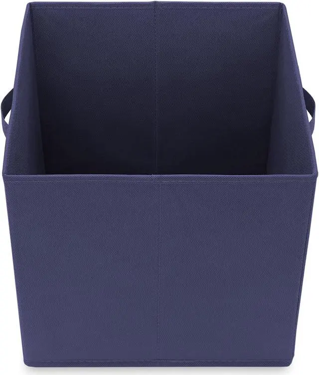 Alt view image 4 of 6 - Casafield Set of 12 Collapsible Fabric Cube Storage Bins, Navy Blue - 13" Foldable Cloth Baskets for Shelves, Cubby Organizers & More