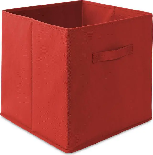 Alt view image 2 of 6 - Casafield Set of 12 Collapsible Fabric Cube Storage Bins, Red - 13" Foldable Cloth Baskets for Shelves, Cubby Organizers & More