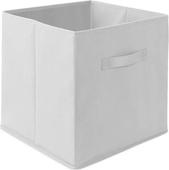 Alt view image 2 of 6 - Casafield Set of 12 Collapsible Fabric Cube Storage Bins, White - 13" Foldable Cloth Baskets for Shelves, Cubby Organizers & More