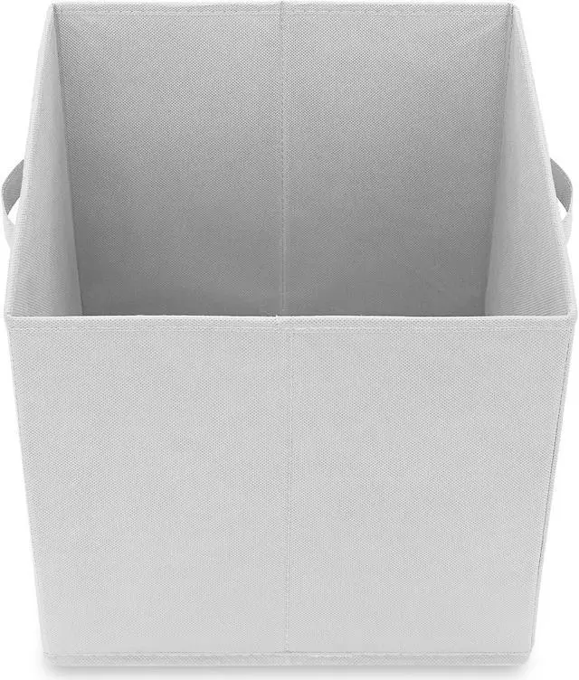Alt view image 4 of 6 - Casafield Set of 12 Collapsible Fabric Cube Storage Bins, White - 13" Foldable Cloth Baskets for Shelves, Cubby Organizers & More
