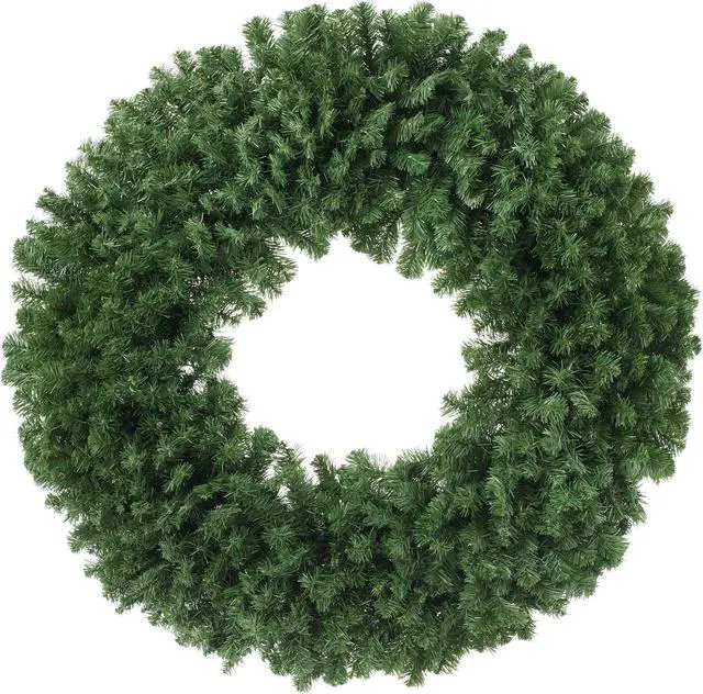 Main image of Casafield 60" Fir Artificial Christmas Wreath Holiday Décor, 1140 PVC Tips for Front Door, Window, or Mantel