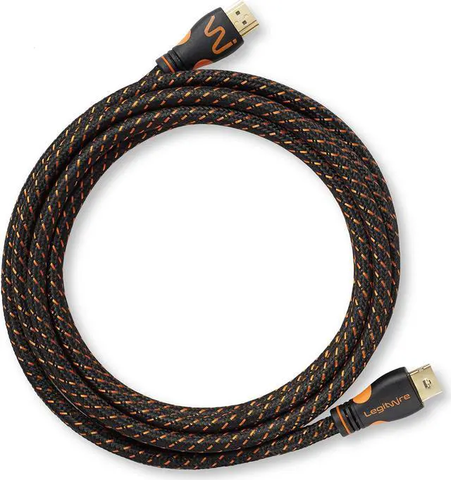 Alt view image 5 of 6 - LegitWire 10 ft 4K High Speed HDMI Cable - 18Gbps HDMI 2.0 (4K @ 60hz HDR UHD 4:4:4 Chroma) - Ethernet - Locking Head - Deep Color Ultra HD with ARC, 3D, HDCP 2.2, 28AWG, Gold Plated