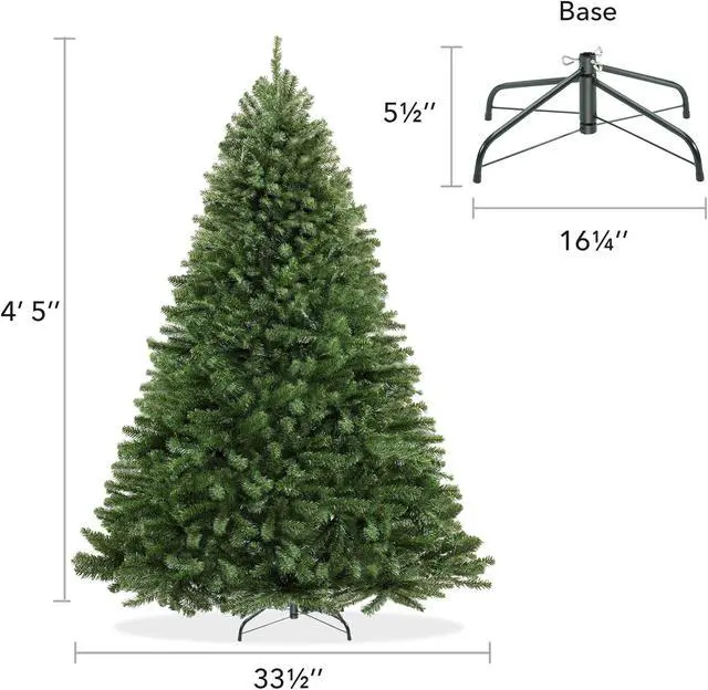Alt view image 6 of 6 - Casafield 4.5FT Realistic Green Spruce Artificial Holiday Christmas Tree with Sturdy Metal Stand