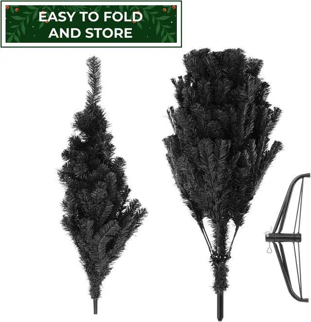 Alt view image 6 of 6 - Casafield 4.5FT Black Spruce Artificial Holiday Christmas Tree with Sturdy Metal Stand