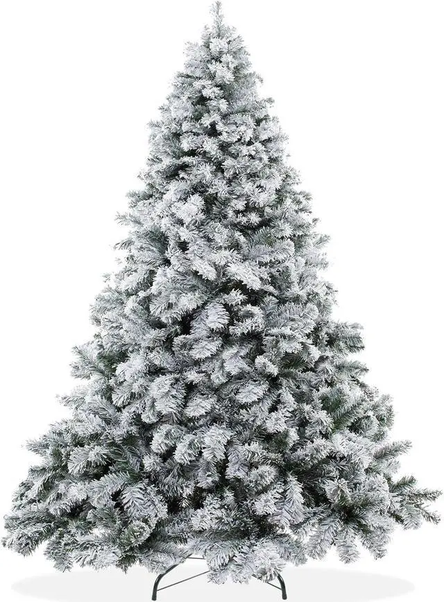 Main image of Casafield 4.5FT Realistic Snow-Flocked Pine Artificial Holiday Christmas Tree with Sturdy Metal Stand