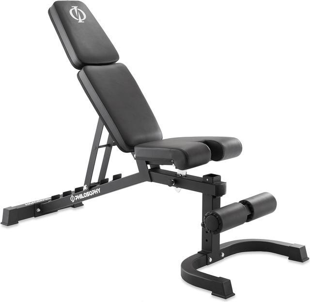 Main image of Philosophy Gym Adjustable Weight Bench, Heavy-Duty Flat Incline Decline (FID) Dumbbell Workout Bench for Weightlifting & Exercise - 1500 LB Weight  Capacity